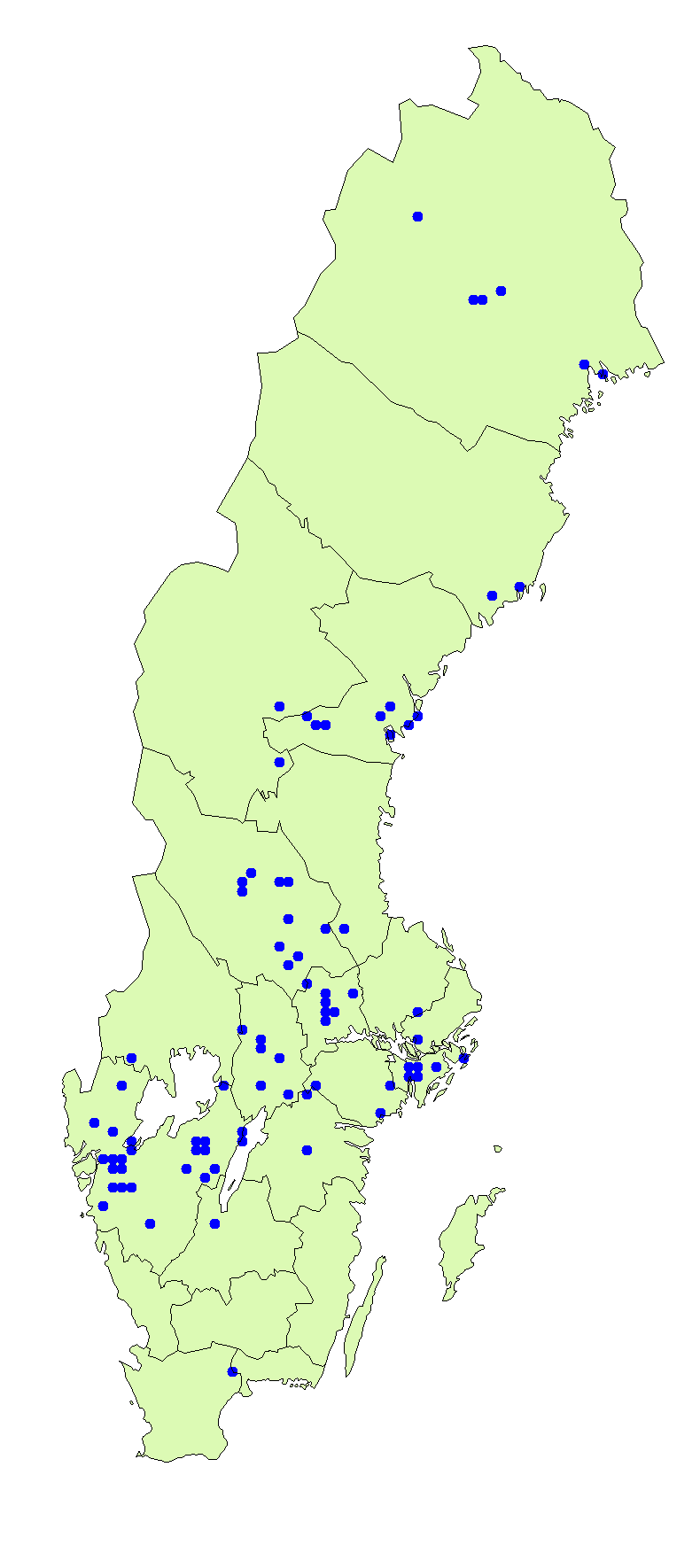Utbredningskarta för zonerad granblodriska