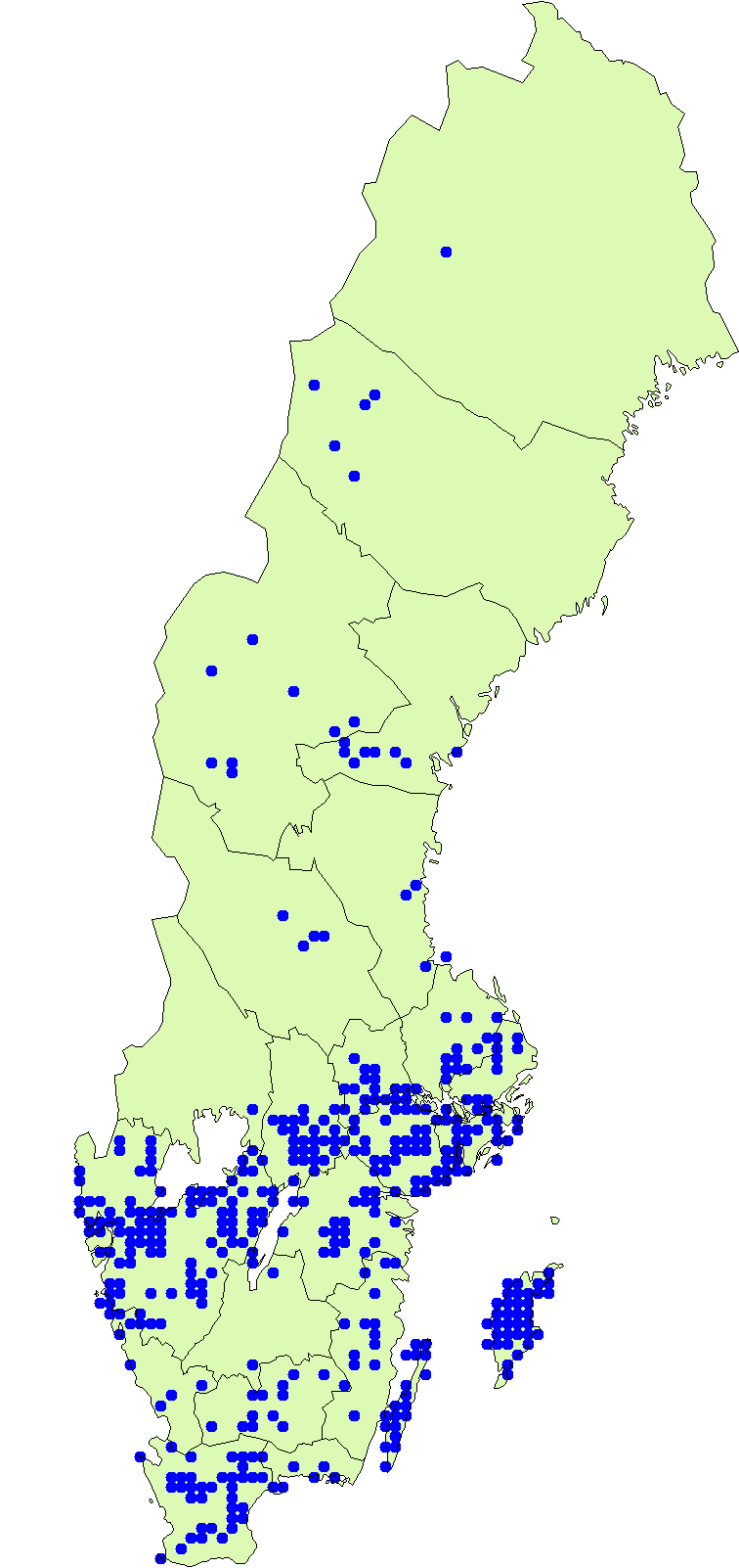 Utbredningskarta för svavelmusseron