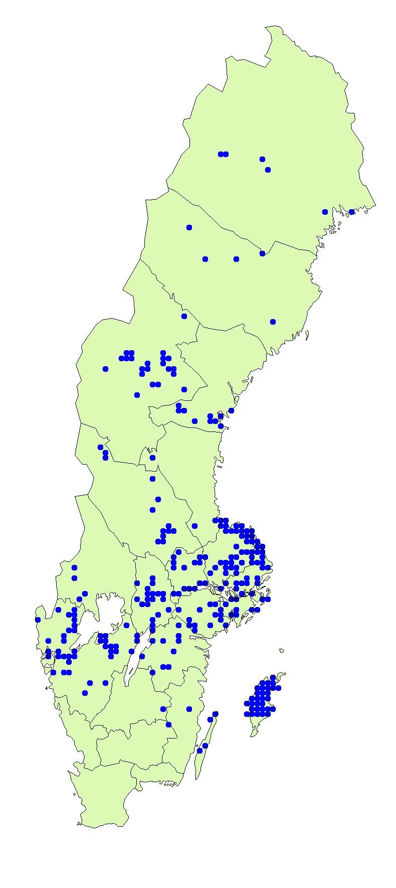 Utbredningskarta för diskvaxskivling