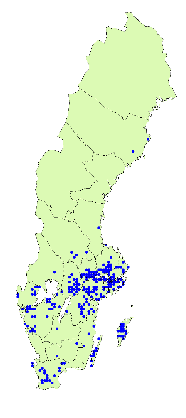 Utbredningskarta för rävriska