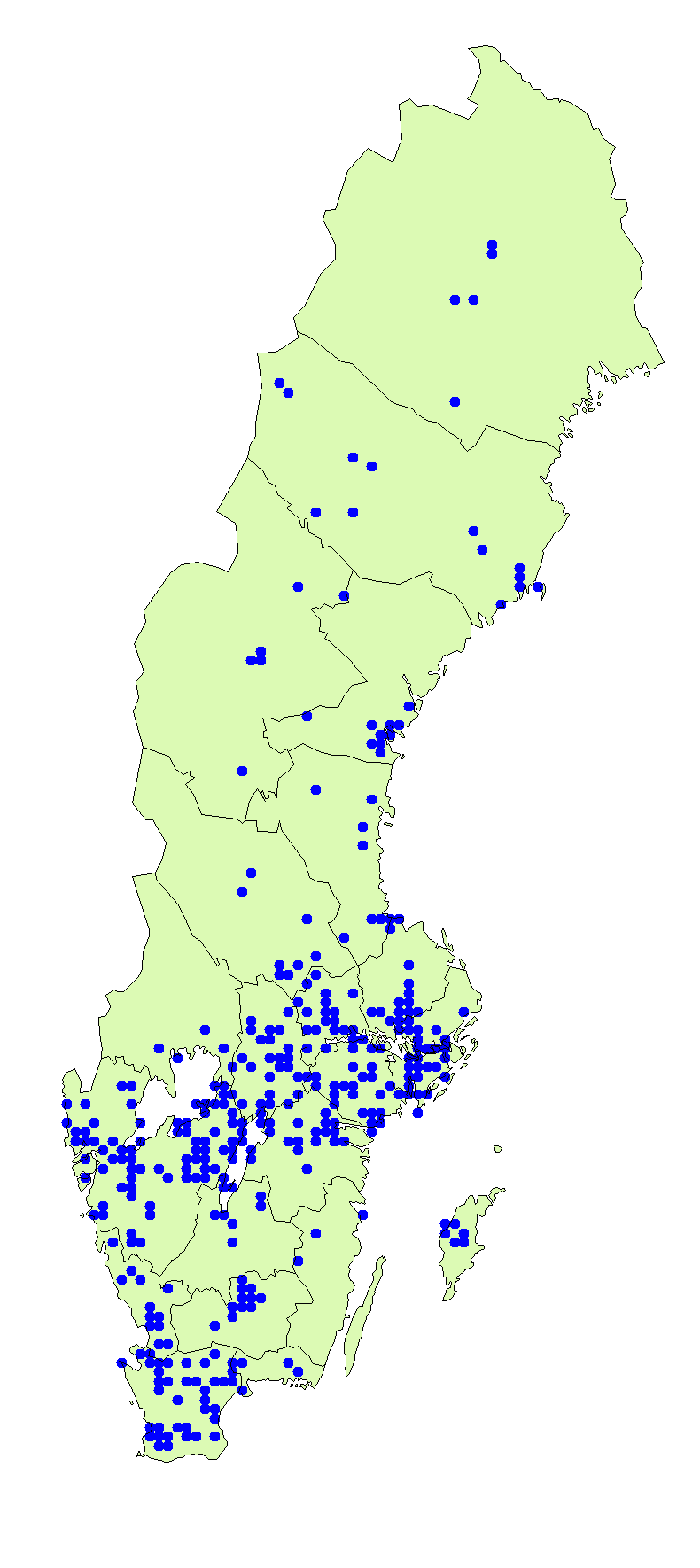 Utbredningskarta för lärksopp